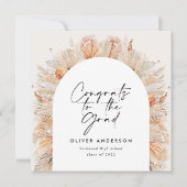 Afstuderen foto terracotta pampas botanisch kaart (Voorkant)