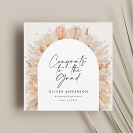 Afstuderen foto terracotta pampas botanisch kaart