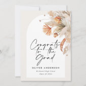 Afstuderen foto terracotta pampas botanisch kaart (Voorkant)