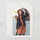 Afstuderen foto terracotta pampas botanisch kaart (Achterkant)