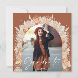 Afstuderen foto terracotta pampas botanisch kaart