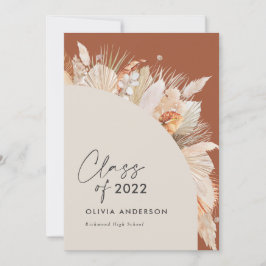 Afstuderen foto terracotta pampas botanisch kaart