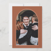 Afstuderen foto terracotta pampas botanisch kaart (Achterkant)