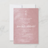 Afstuderen Foto Trendy Blush Pink Metal Effect (Achterkant)