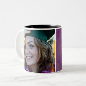 Afstuderen foto tweekleurige koffiemok (Voorkant links)
