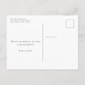 Afstuderen Foto Typografie Modern Sparen de Datum Uitnodiging Briefkaart (Achterkant)