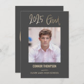 Afstuderen foto uitnodigen - Klasse van 2025 Kaart (Voorkant / Achterkant)