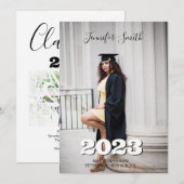 Afstuderen foto Uitnodiging (Voorkant / Achterkant)