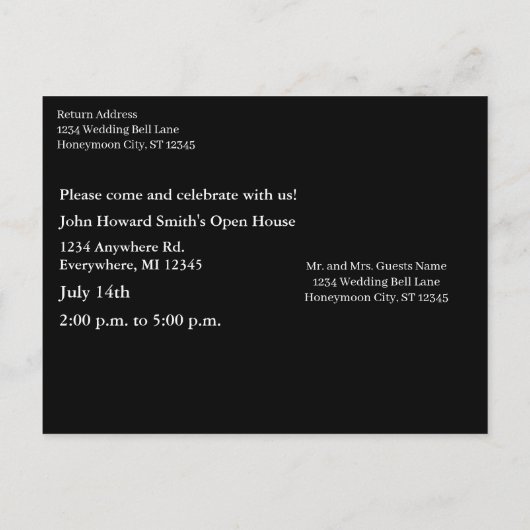 Afstuderen Foto Uitnodiging-Veranderen naar het hu Aankondigingskaart (Achterkant)