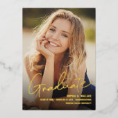 Afstuderen foto Universiteit Folie Feestdagenkaart (Voorkant)