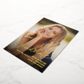 Afstuderen foto Universiteit Folie Feestdagenkaart (Gedraaid)