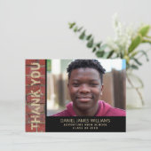 Afstuderen Foto Urban Red Brick Hartelijk dank Bedankkaart (Staand voorkant)