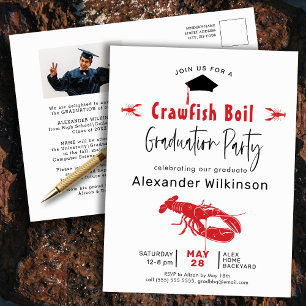 Afstuderen Foto van Crawfish Boil Party Briefkaart