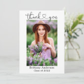 Afstuderen foto van het Manuscript van de calligra Bedankkaart (Staand voorkant)