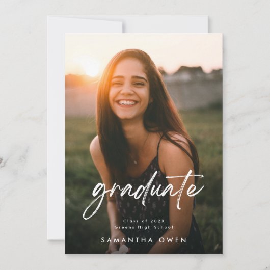 Afstuderen foto van High School Aankondiging (Voorkant)