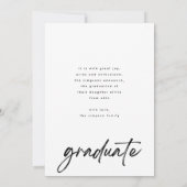  Afstuderen foto van High School Aankondiging (Achterkant)