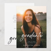  Afstuderen foto van High School Aankondiging (Voorkant / Achterkant)