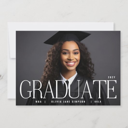 AFSTUDEREN | Foto van White Modern College Aankondiging (Voorkant)