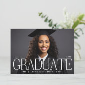 AFSTUDEREN | Foto van White Modern College Aankondiging (Staand voorkant)