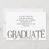 AFSTUDEREN | Foto van White Modern College Aankondiging (Achterkant)