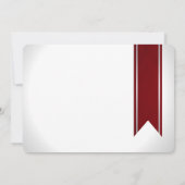 Afstuderen Foto Varsity Ribbon Rood Kaart (Achterkant)