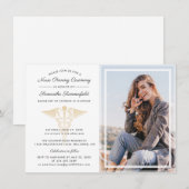 Afstuderen foto verpleegster pinning ceremonie kaart (Voorkant / Achterkant)