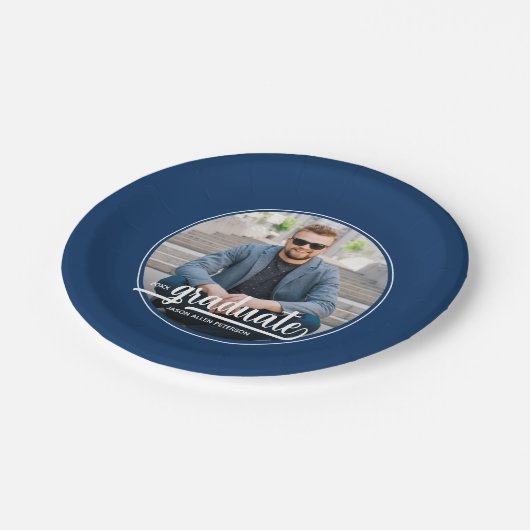 Afstuderen Foto Vet Script Graduation Party Papieren Bordje (Gekanteld)