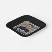 Afstuderen Foto Vet Script Graduation Party Zwart Papieren Bordje (Gebogen)