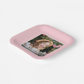 Afstuderen Foto Vet Script Roze Afstuderen Papieren Bordje (Gebogen)