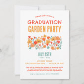Afstuderen foto weggaan tuinfeest kaart (Voorkant)