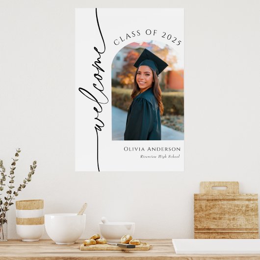 Afstuderen Foto Welkomstbord Poster (Keuken)