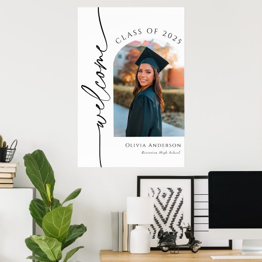 Afstuderen Foto Welkomstbord Poster (Thuiskantoor)