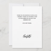 Afstuderen foto wit dank u kaart (Achterkant)