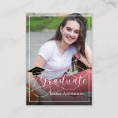 Afstuderen Foto Wit en Zwart 2025 Afstuderen Advieskaart (Achterkant)
