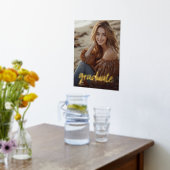 Afstuderen foto zal het woord afstuderen in folie afdrukken (Laag (Keuken))