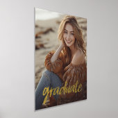 Afstuderen foto zal het woord afstuderen in folie afdrukken (Laagn)