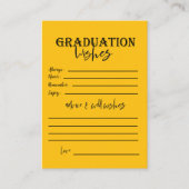 Afstuderen Foto Zwart en Geel 2025 Afstuderen Advieskaart (Voorkant)