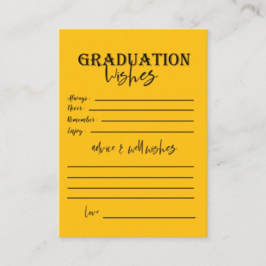 Afstuderen Foto Zwart en Geel 2025 Afstuderen Advieskaart (Voorkant)