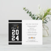 Afstuderen foto zwart wit Afstuderen feest Kaart (Staand voorkant)