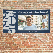 Afstuderen foto zwart-wit spandoek