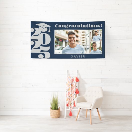 Afstuderen foto zwart-wit spandoek (Insitu)