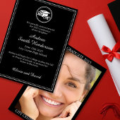 Afstuderen Foto Zwart Wit Tekstaankondiging Kaart