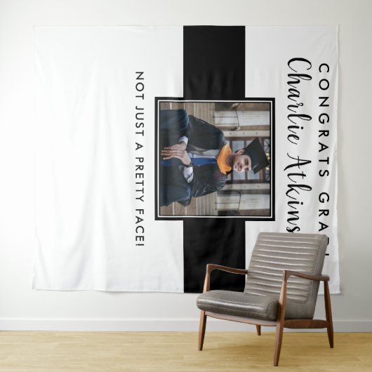 Afstuderen fotoachtergrond bannertapes wandkleed (In Situ (horizontaal))