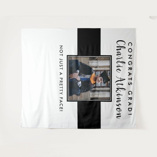 Afstuderen fotoachtergrond bannertapes wandkleed (Voorkant (horizontaal))