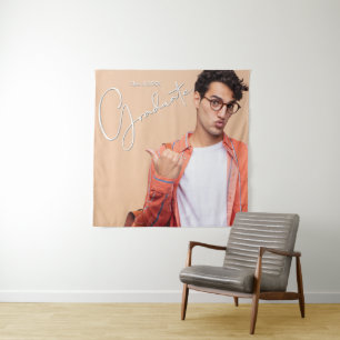 Afstuderen fotoachtergrond wandkleed