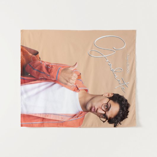 Afstuderen fotoachtergrond wandkleed (Voorkant (horizontaal))