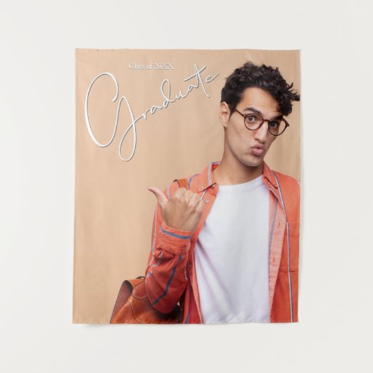 Afstuderen fotoachtergrond wandkleed (Voorkant)