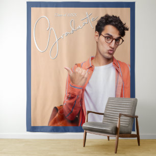 Afstuderen fotoachtergrond wandkleed