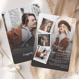 Afstuderen Fotocollage Afstuderen 2025 Party Kaart