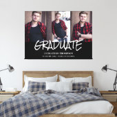 Afstuderen fotocollage canvas afdruk (Insitu (Slaapkamer))